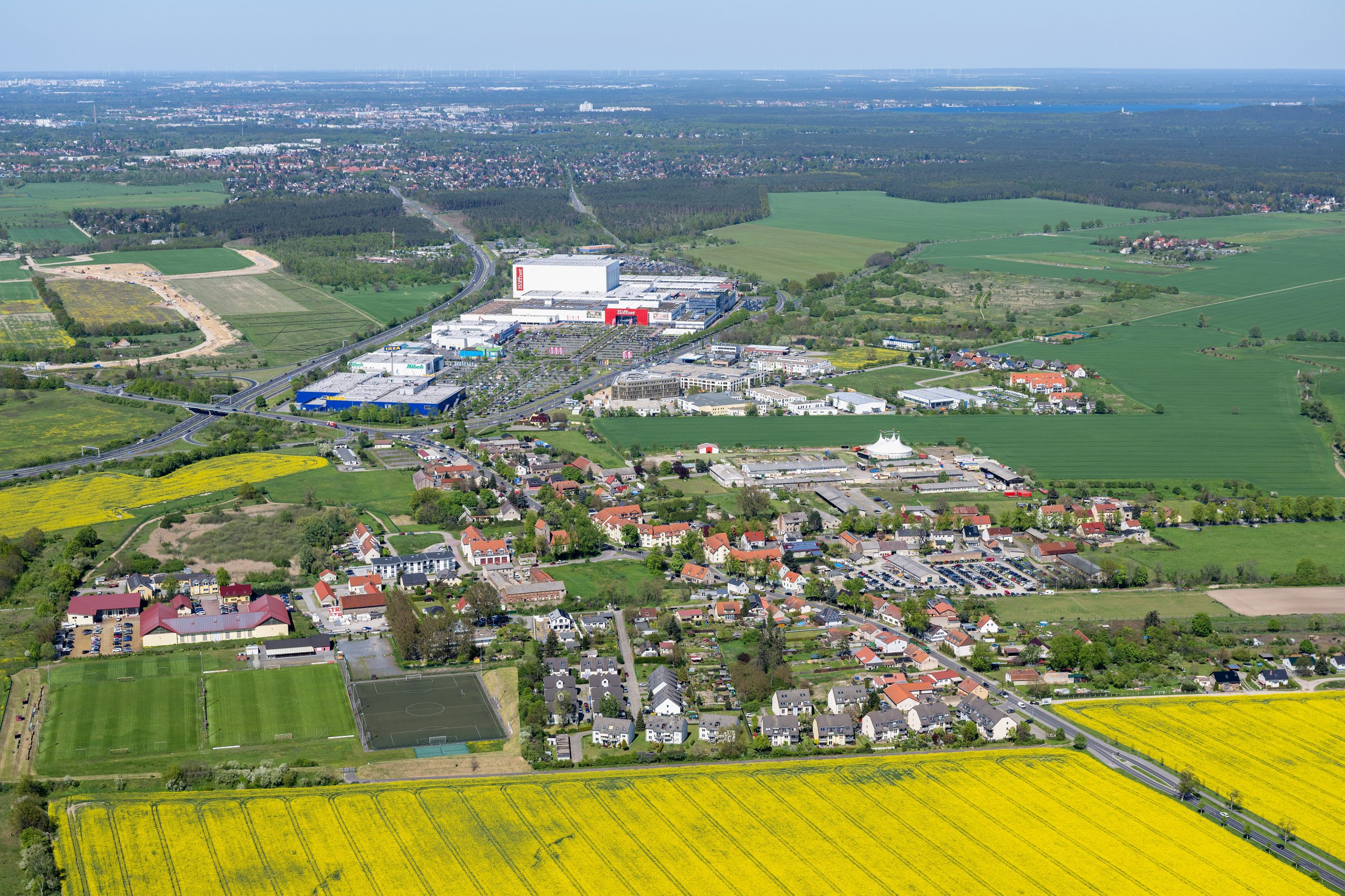 Luftbildflug rund um den Flughafen BER am 8. und 9. Mai 2023